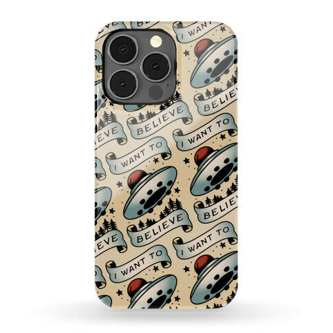I Want to Believe (Old School Tattoo) Phone Case